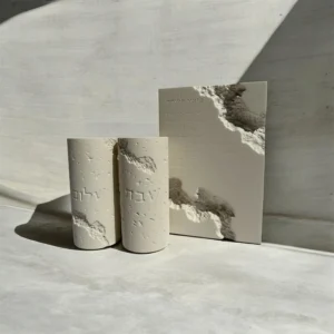 סט שבת - בלוק מזמור לתודה וזוג פמוטים מהודרים