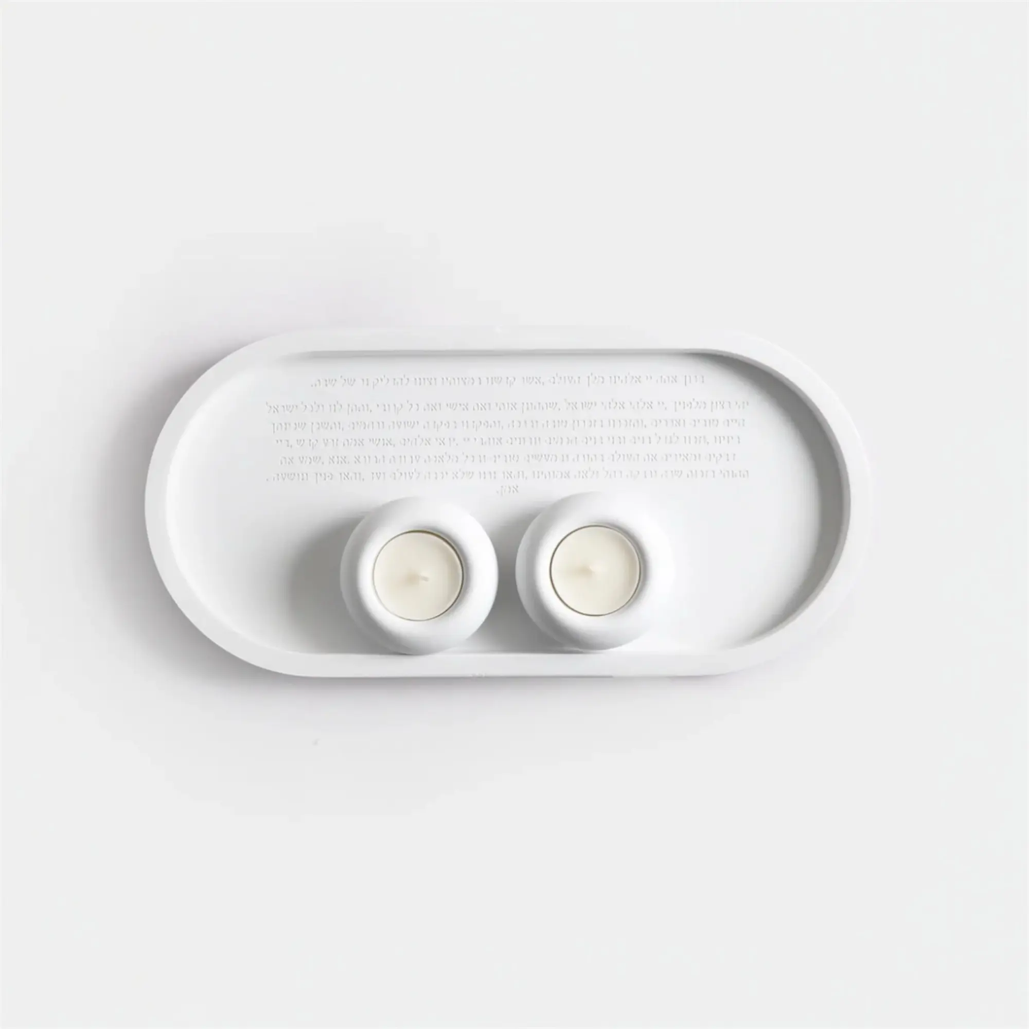 סט נרות יוקרתי - לבן