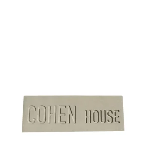 שלט משפחה בטון טבעי - HOUSE