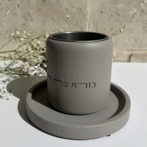 כוס קידוש מבטון - אפור