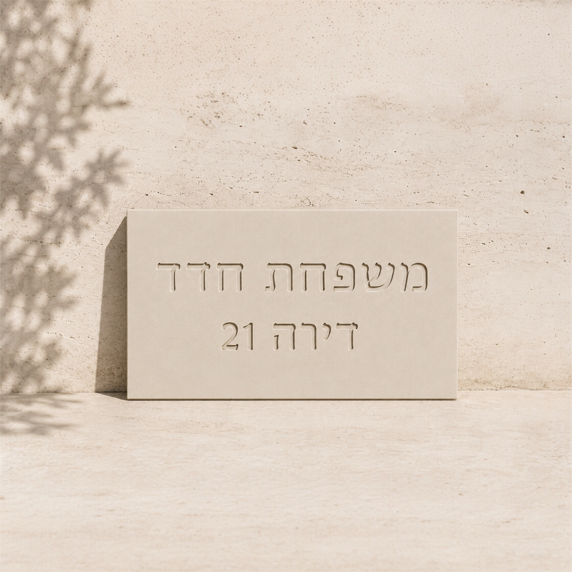 שלט כניסה מבטון